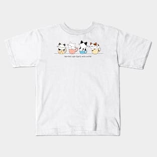 Purrfect Day Starts With Coffee Kids T-Shirt